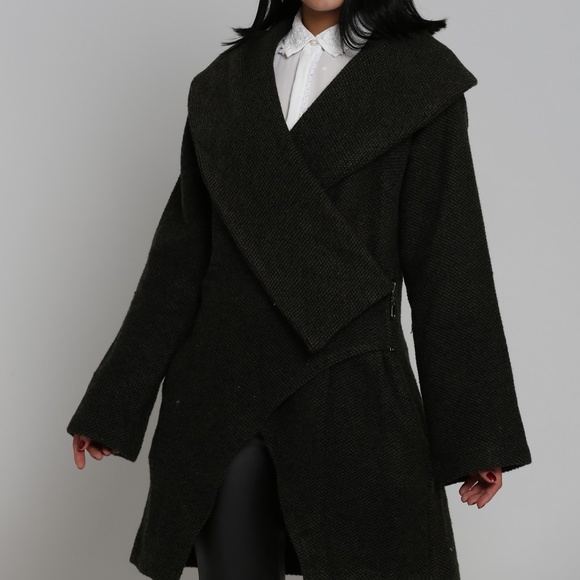 Explosion London Jackets & Blazers - Explosion London tweed shawl collar wool coat